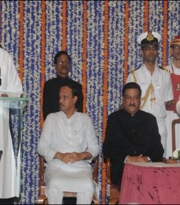 Taking Oath as Rural Development Minister of Maharashtra